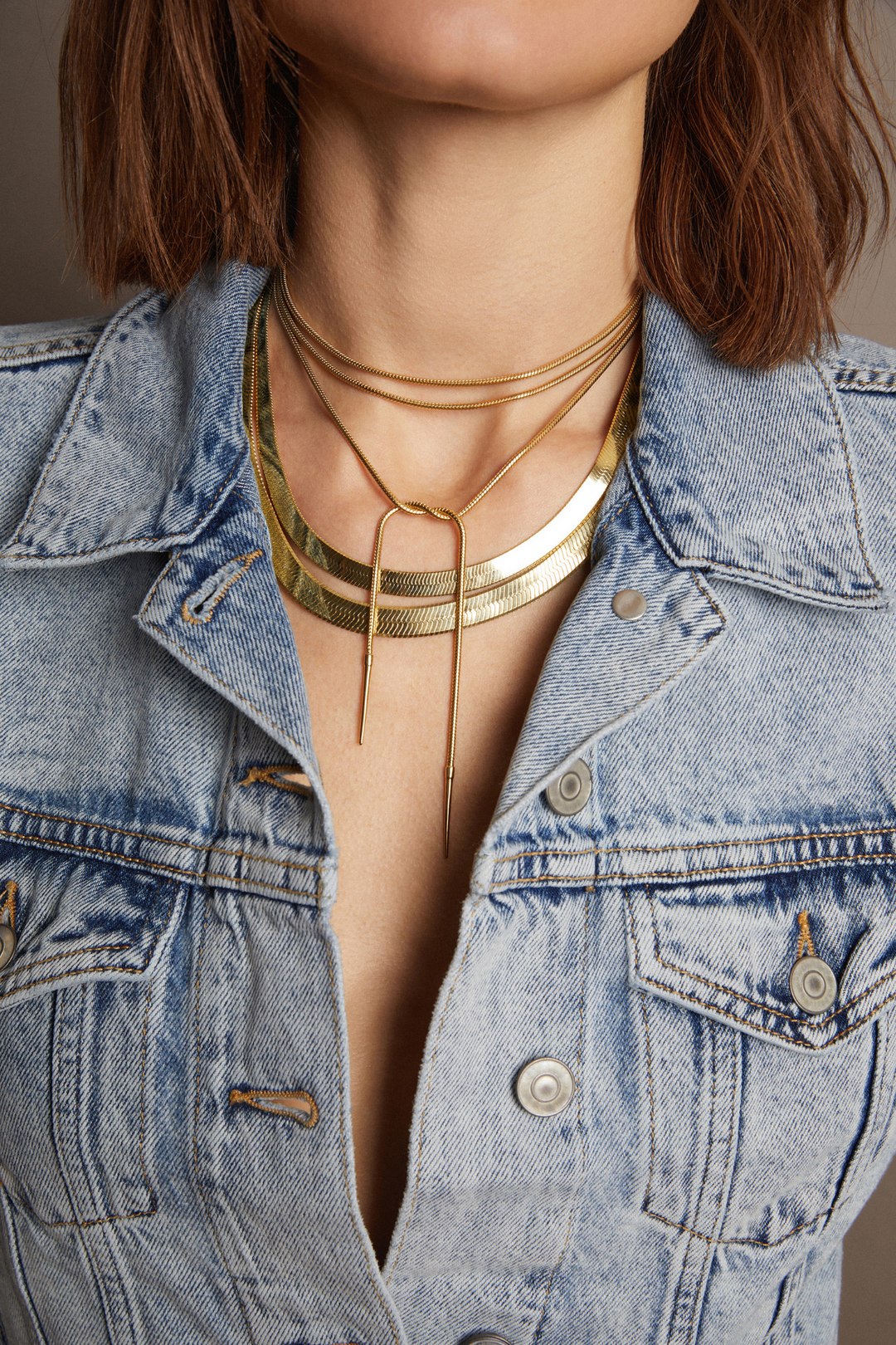 Frye Women’s Lasso Wrap Necklace | Aurate x The Frye Company Yellow Vermeil