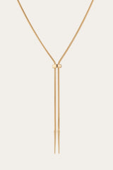 Frye Women’s Lasso Bolo Necklace | Aurate x The Frye Company Yellow Vermeil