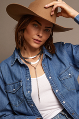 Frye Women’s Lasso Bolo Necklace | Aurate x The Frye Company Sterling Silver