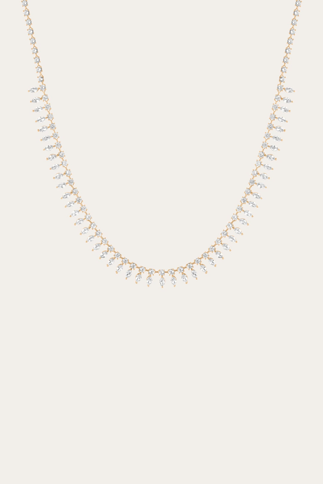 Frye Women’s Marquise Fringe Necklace | Aurate x The Frye Company Yellow Vermeil