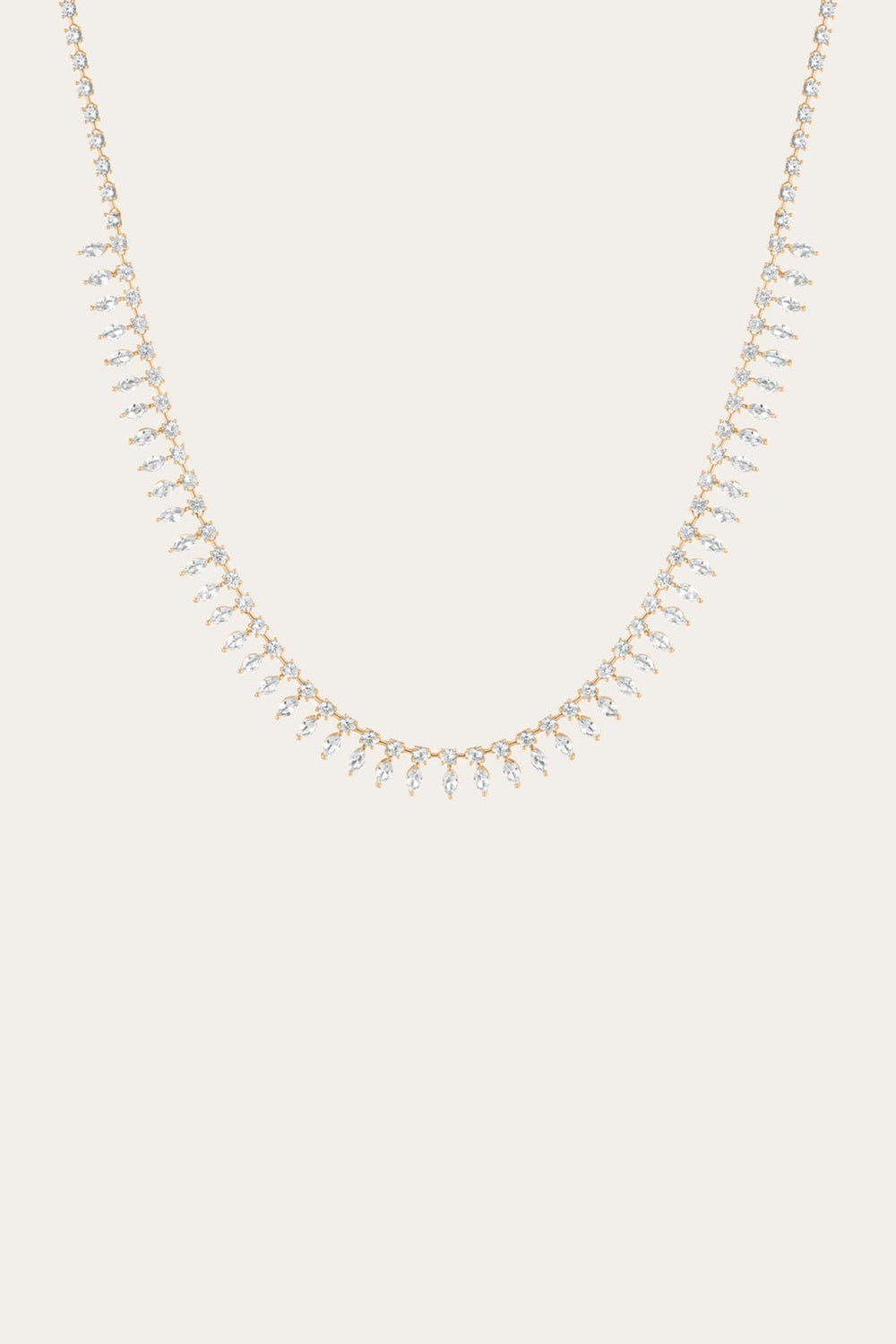 Frye Women’s Marquise Fringe Necklace | Aurate x The Frye Company Yellow Vermeil