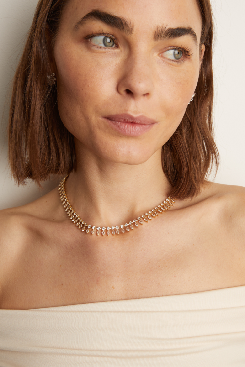 Frye Women’s Marquise Fringe Necklace | Aurate x The Frye Company Yellow Vermeil