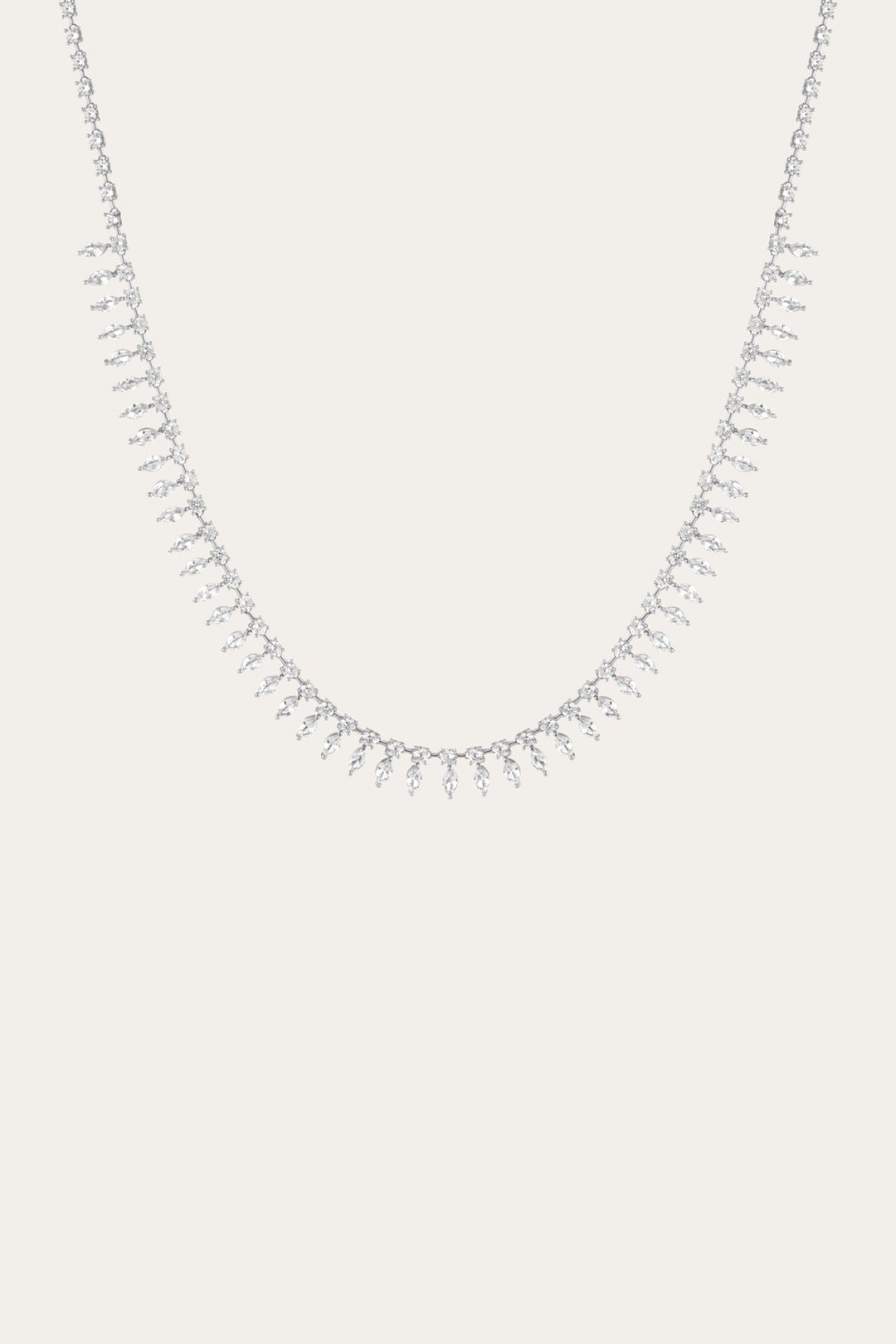 Frye Women’s Marquise Fringe Necklace | Aurate x The Frye Company Sterling Silver
