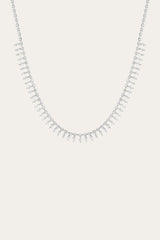Frye Women’s Marquise Fringe Necklace | Aurate x The Frye Company Sterling Silver