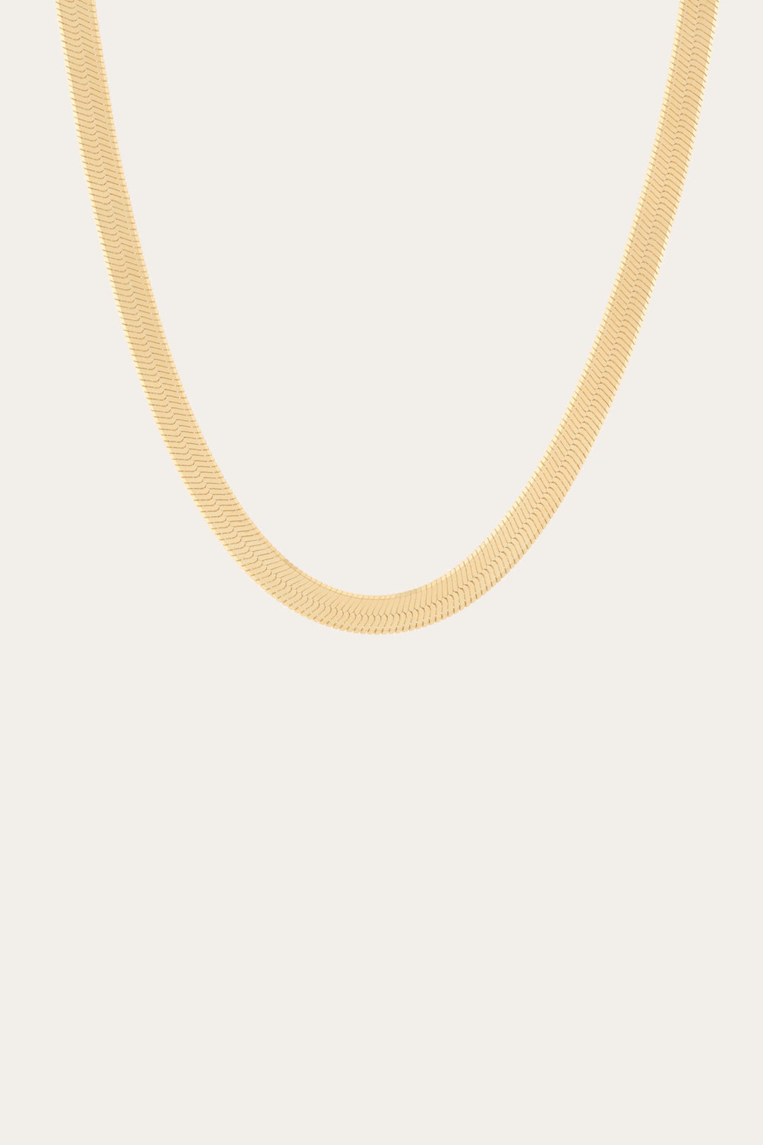 Frye Women’s Extra Bold Herringbone Necklace | Aurate x The Frye Company Yellow Vermeil