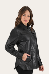 Frye Black Bailor Shirt Jacket Black
