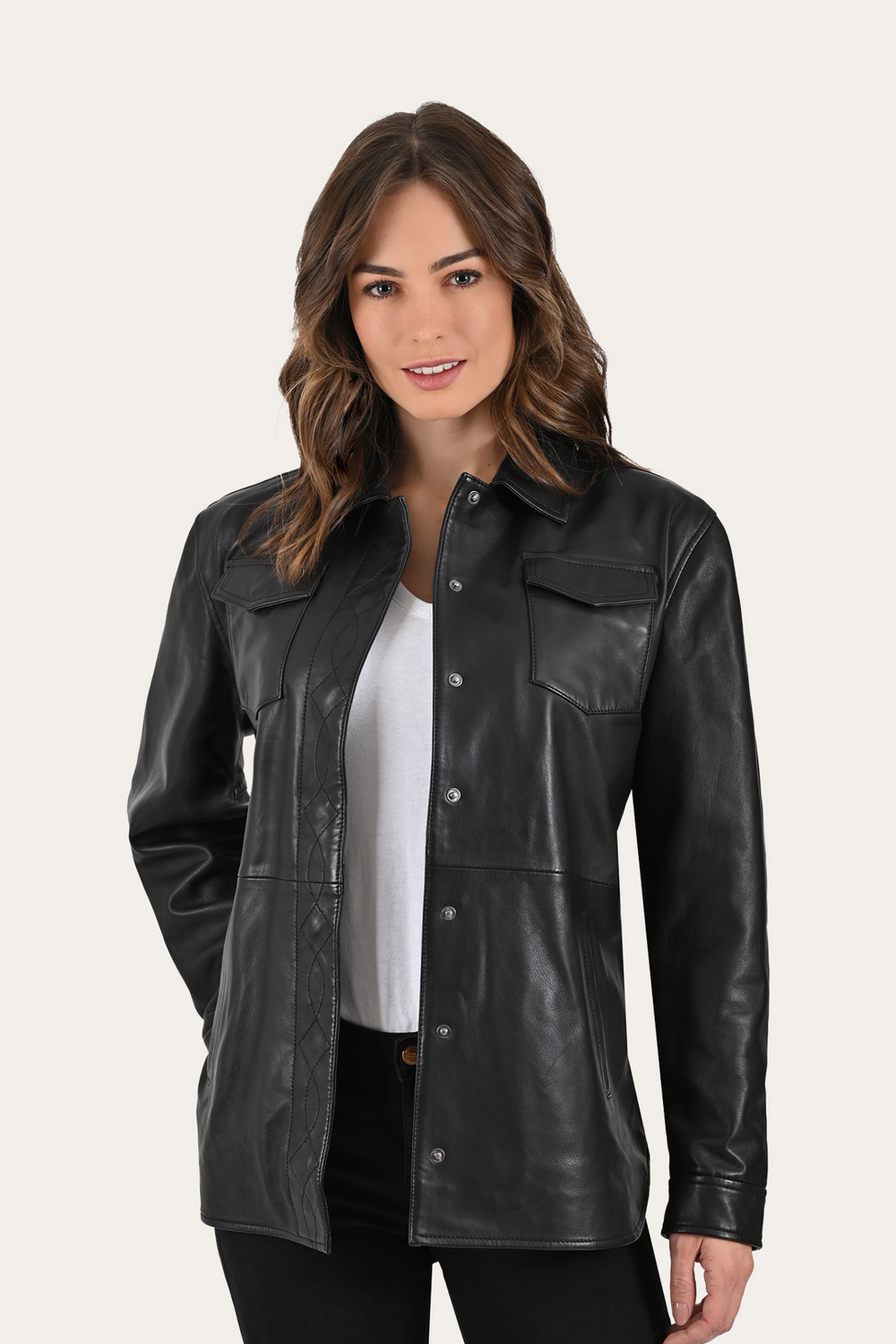 Frye Black Bailor Shirt Jacket Black