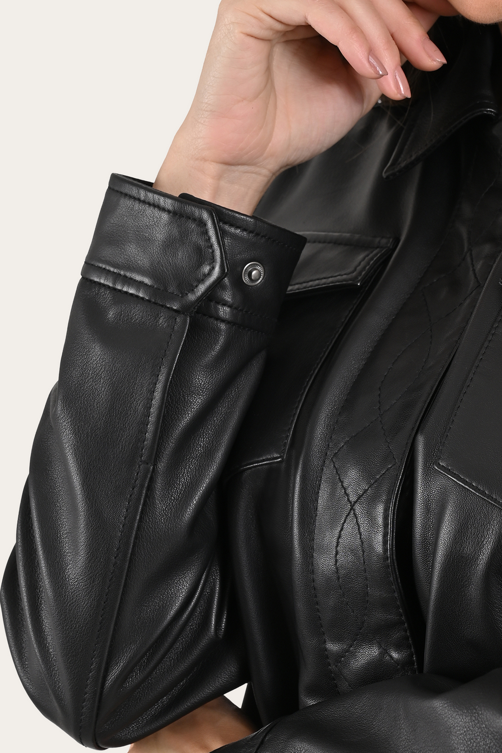 Frye Black Bailor Shirt Jacket Black