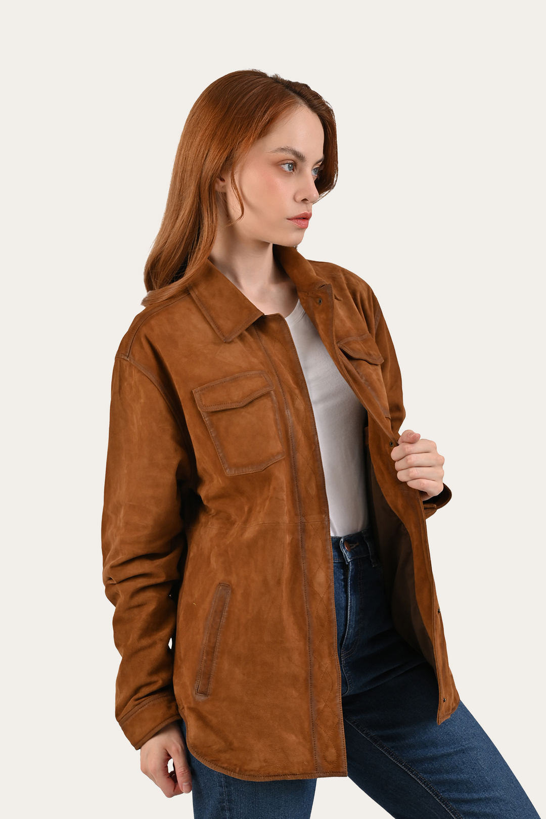 Frye Light Brown Avett Overshirt Jacket Light Brown