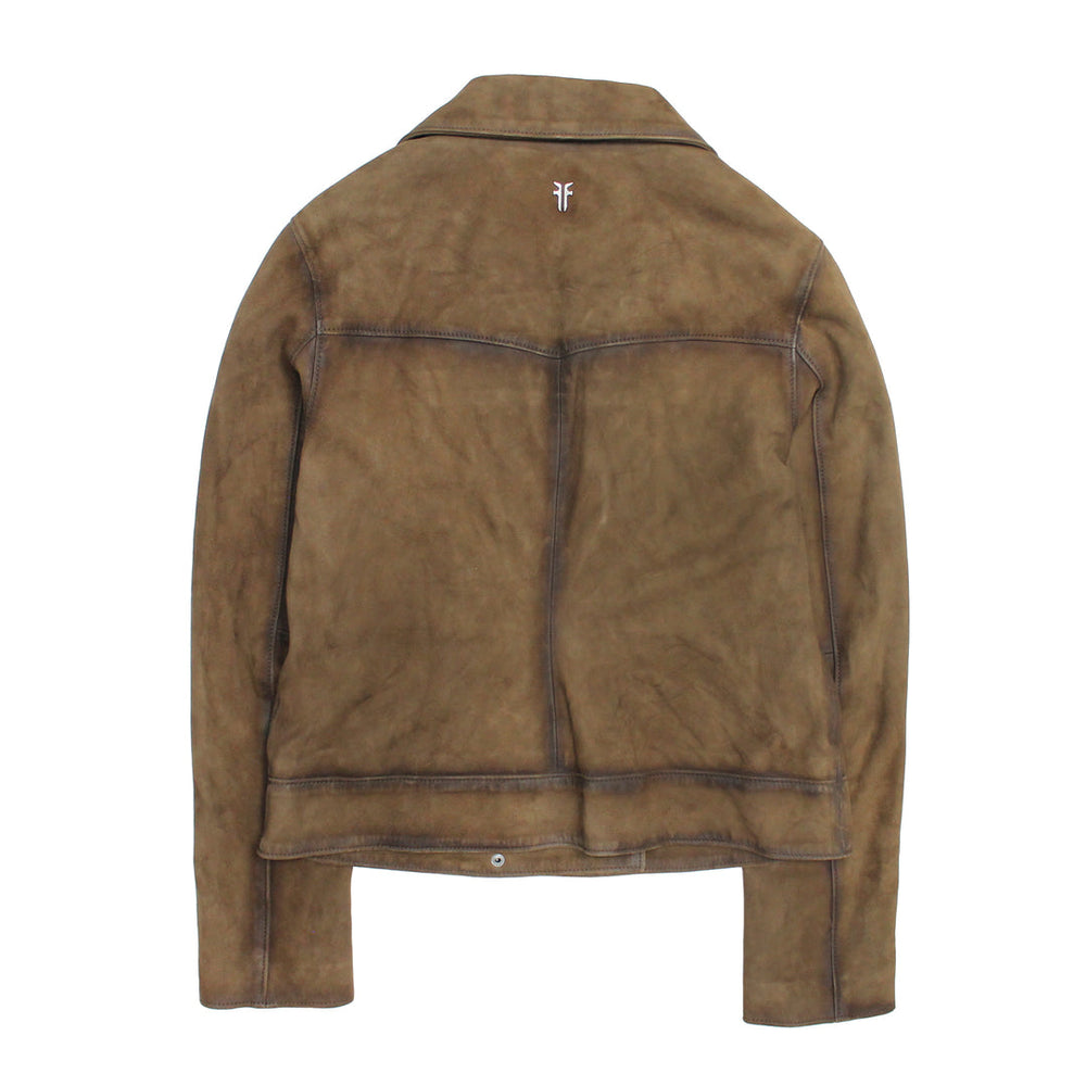 Frye Women’s Dark Taupe Oakley Vintage Suede Biker Jacket Dark taupe