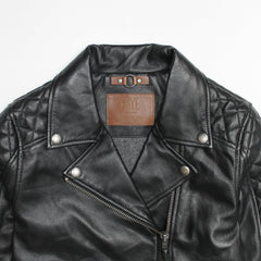 Frye Women’s Black Oklahoma Biker Leather Jacket Black