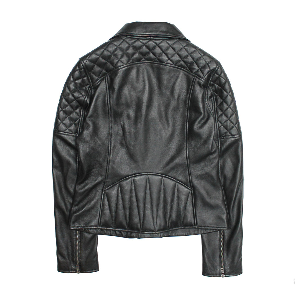 Frye Women’s Black Oklahoma Biker Leather Jacket Black