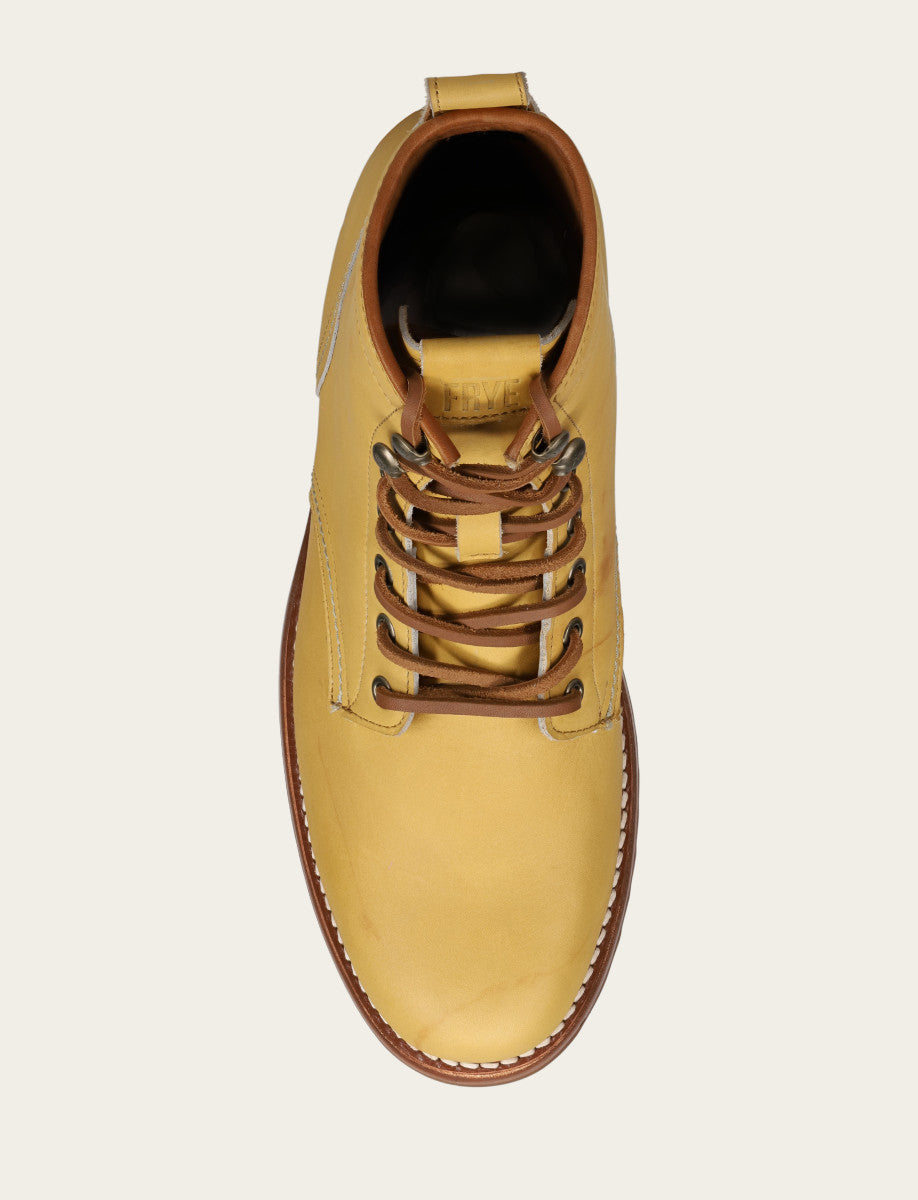 Frye Men's Banana Hudson Workboot Plain Toe Boot Banana