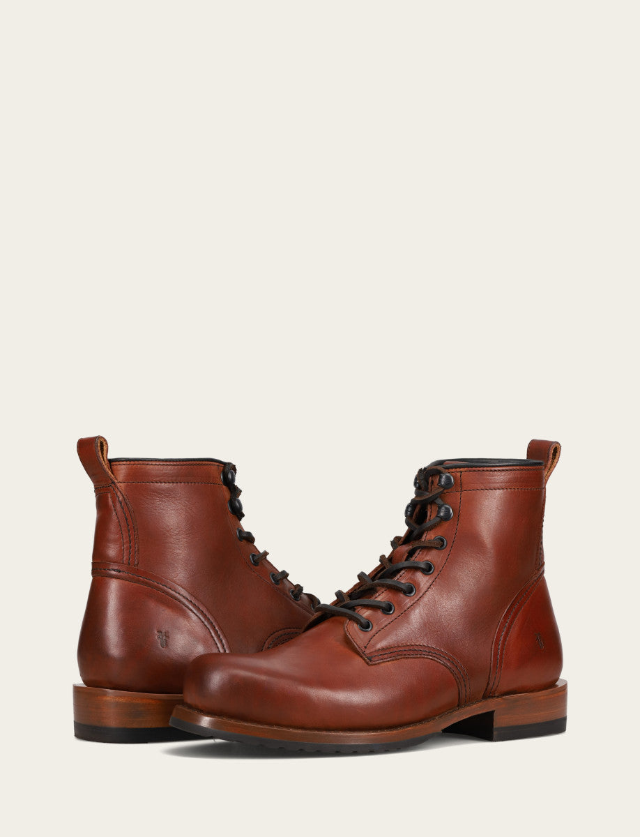 Frye Men's Whiskey Hudson Workboot Plain Toe Boot Whiskey