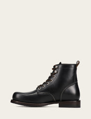 Frye Men's Black Hudson Workboot Plain Toe Black
