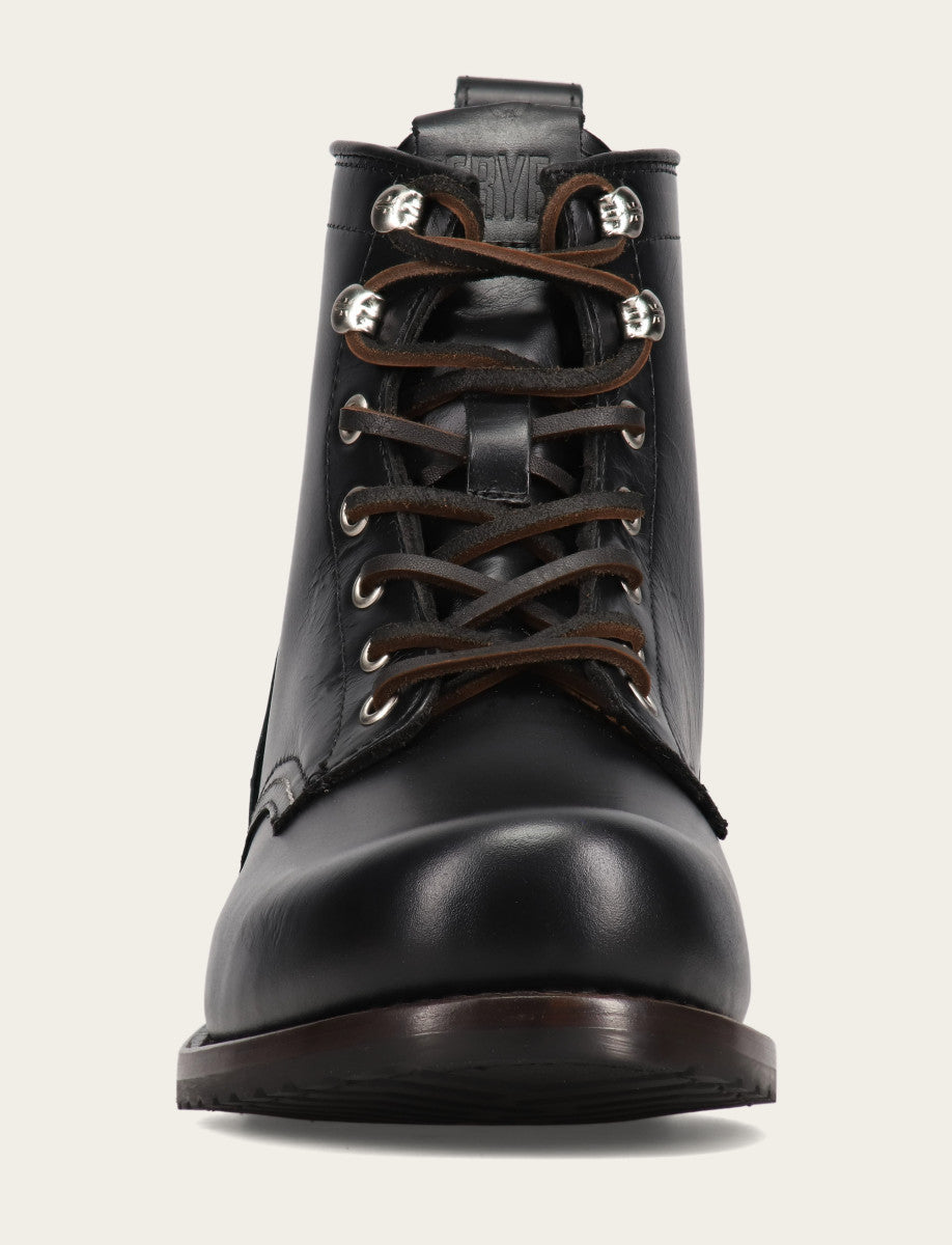 Frye Men's Black Hudson Workboot Plain Toe Black