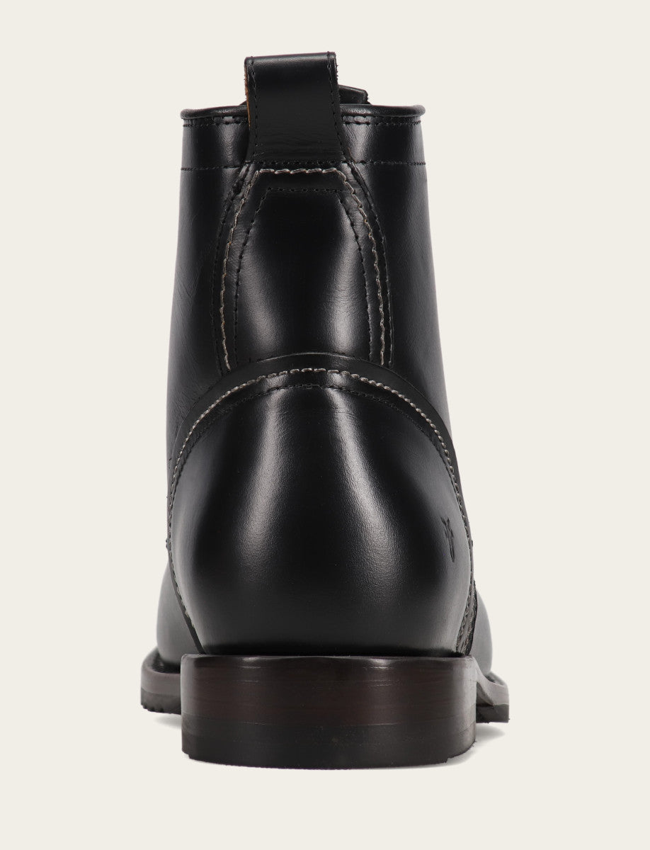 Frye Men's Black Hudson Workboot Plain Toe Black