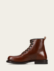 Frye Men's Mahogany Hudson Workboot Plain Toe Mahogany