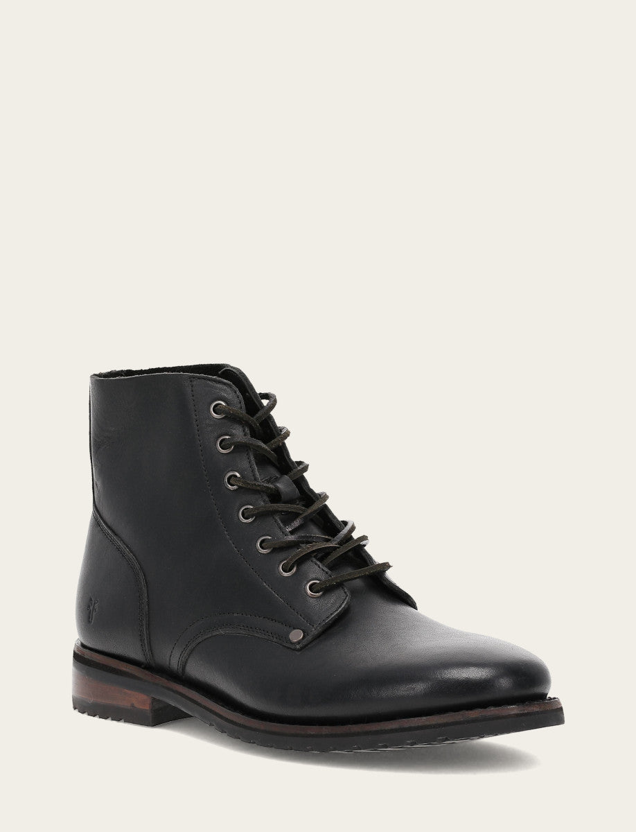 Frye Men's Black Barrett Lace Up Boots Black