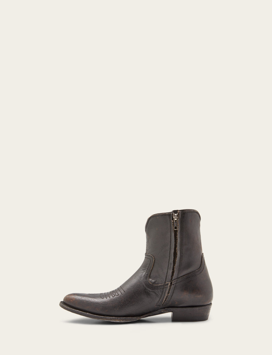 Frye Austin Inside Zip Boot Antique Black