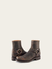 Frye Men's Antiqued Black Conway Harness Moto Boots Antiqued Black