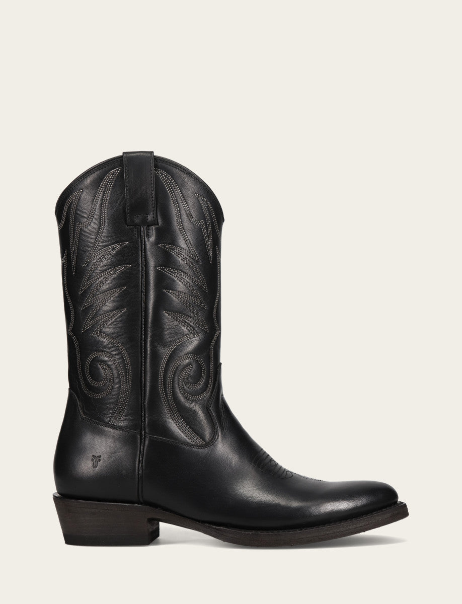 Frye Men's Black Grady Vintage Stitch Western Boots Black