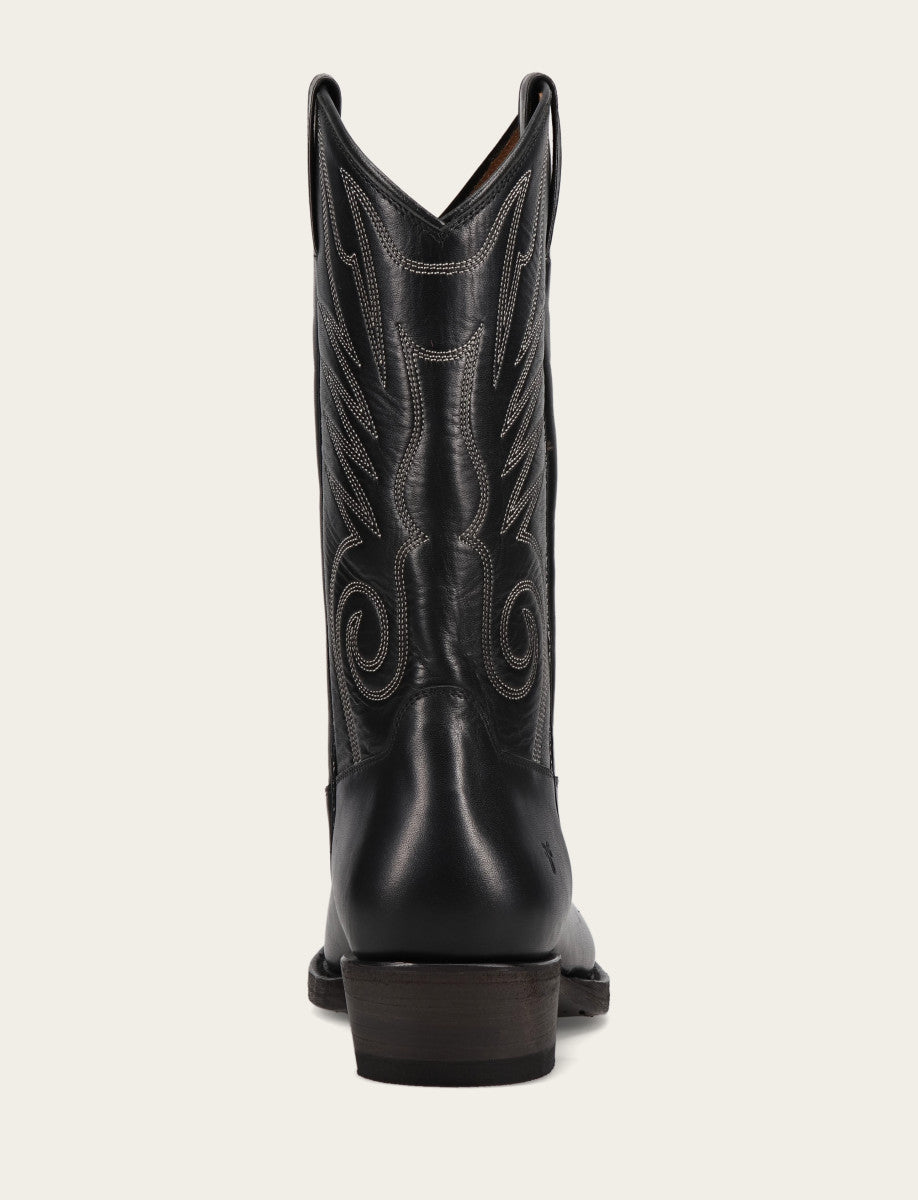 Frye Men's Black Grady Vintage Stitch Western Boots Black