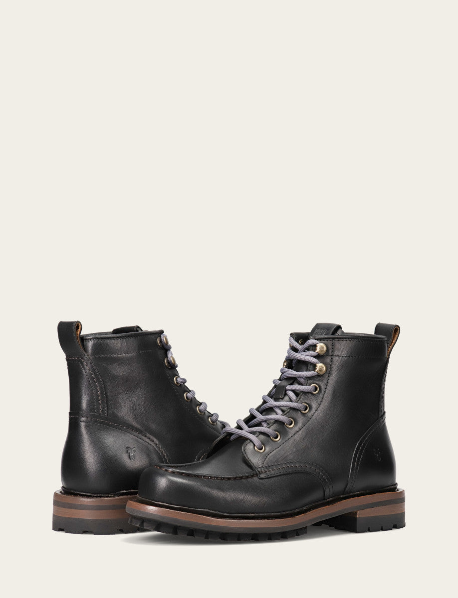 Frye Men's Black Hudson Workboot Lug Black