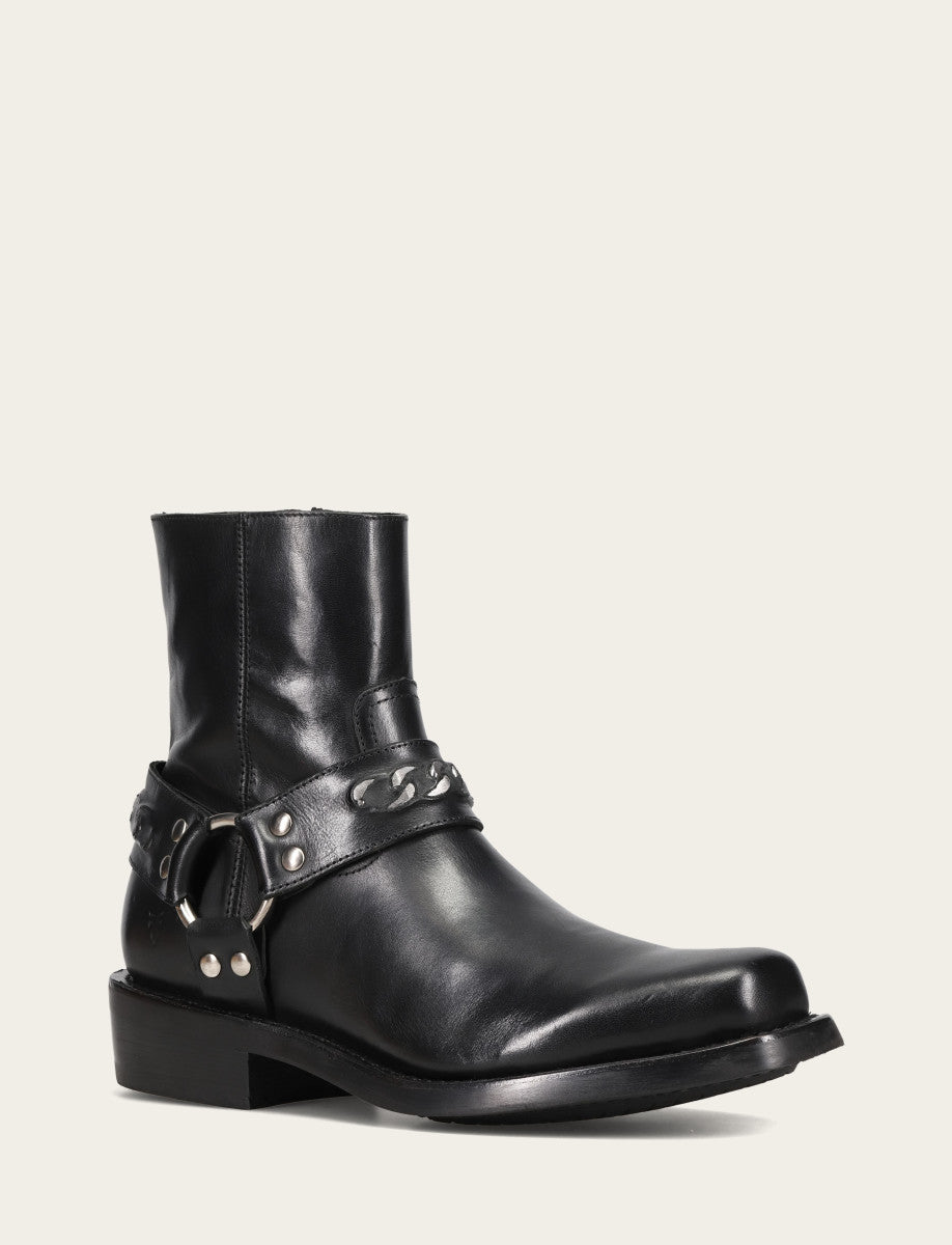 Frye Men's Black Conway Chain Harness Boot Black