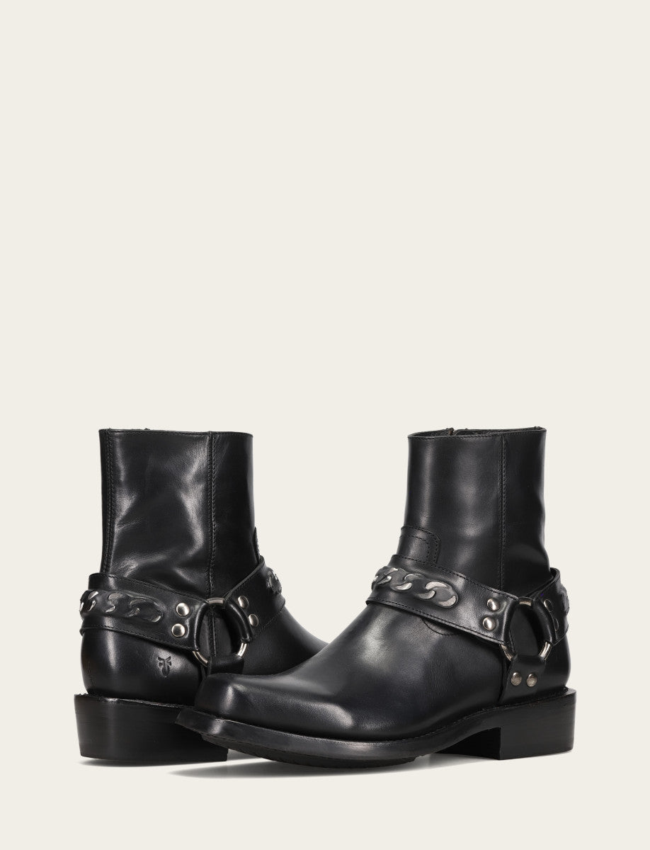 Frye Men's Black Conway Chain Harness Boot Black