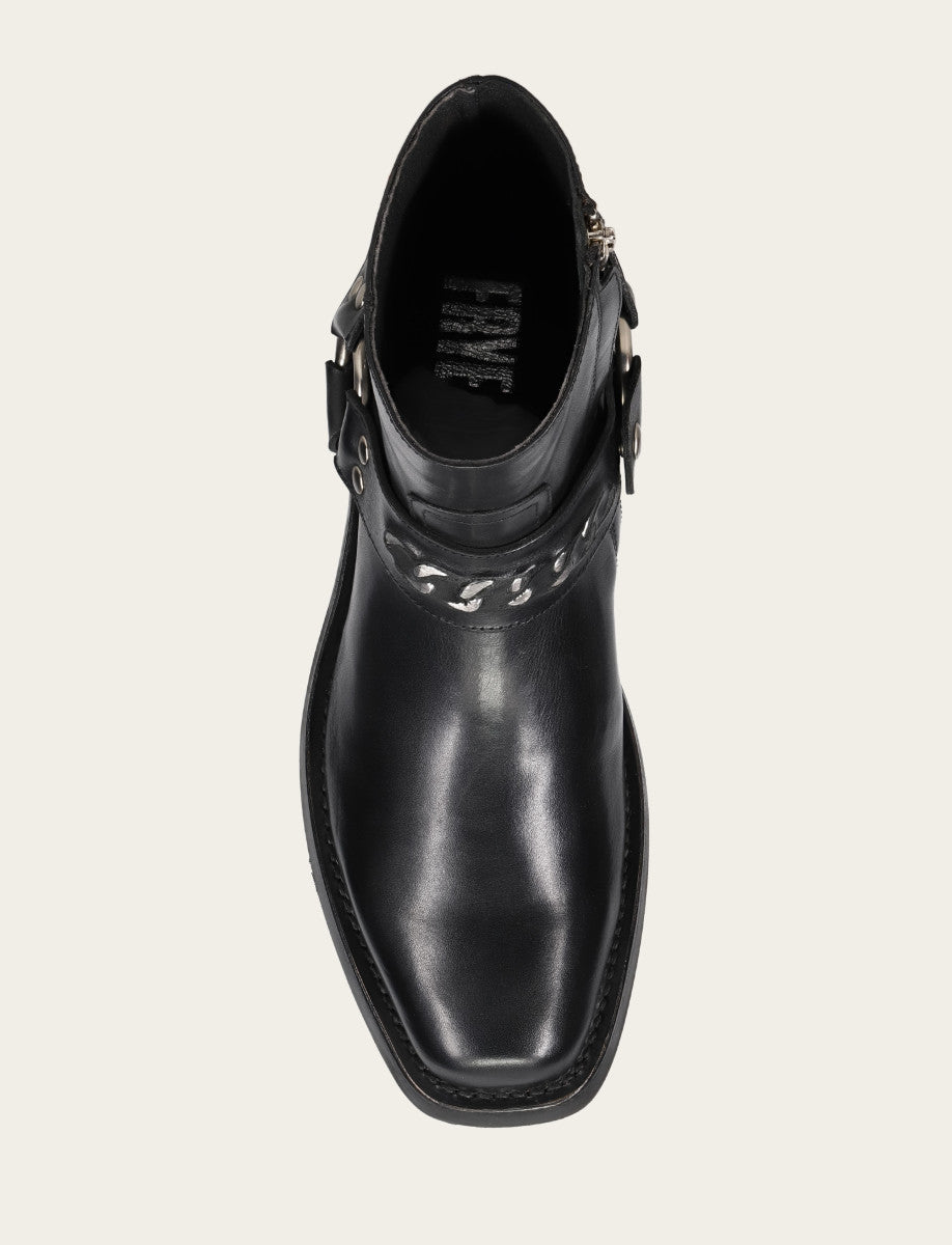 Frye Men's Black Conway Chain Harness Boot Black