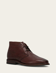 Frye Men’s Brown Oiled Leather Paul Chukka Boots Brown