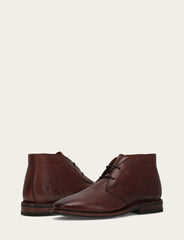 Frye Men’s Brown Oiled Leather Paul Chukka Boots Brown