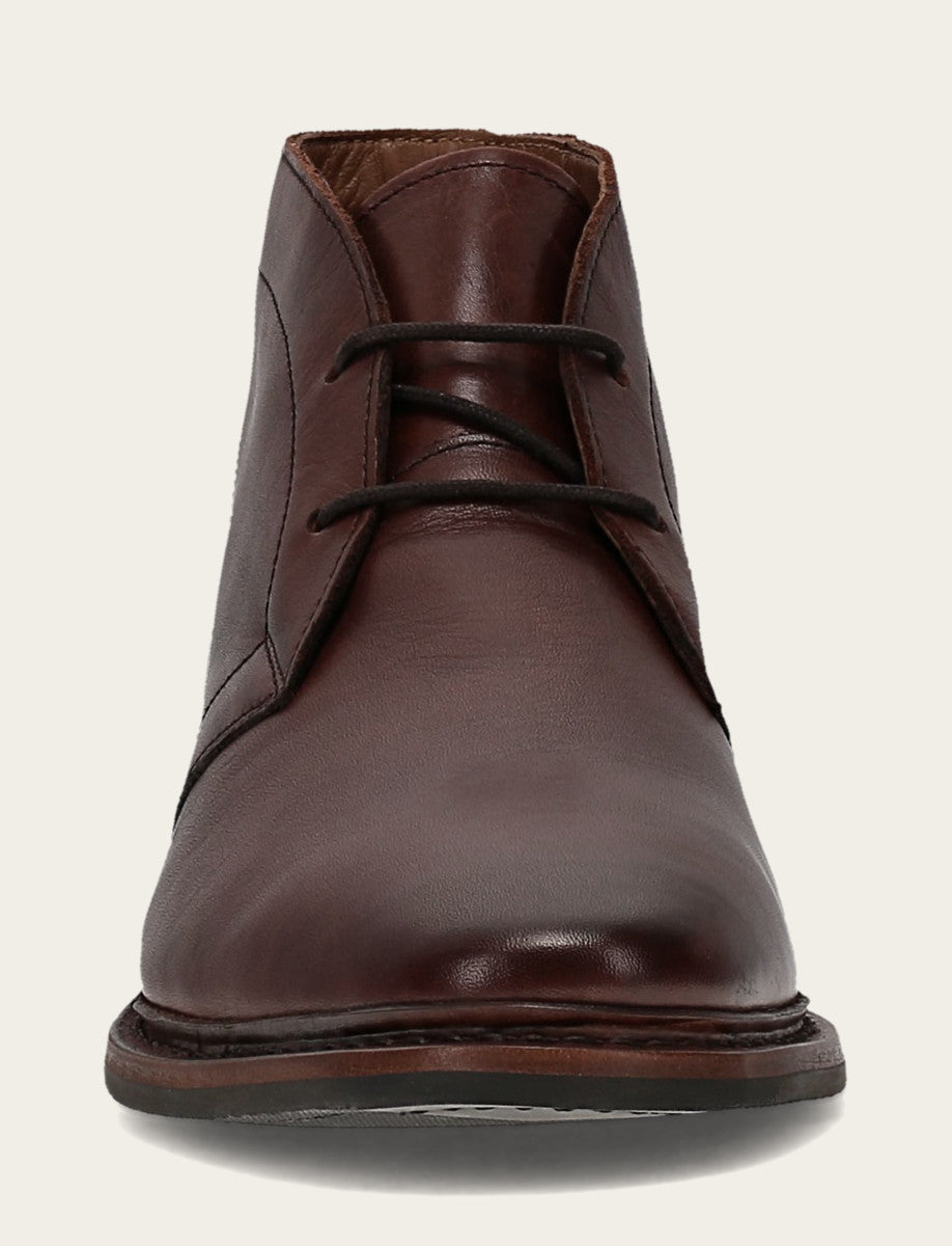 Frye Men’s Brown Oiled Leather Paul Chukka Boots Brown