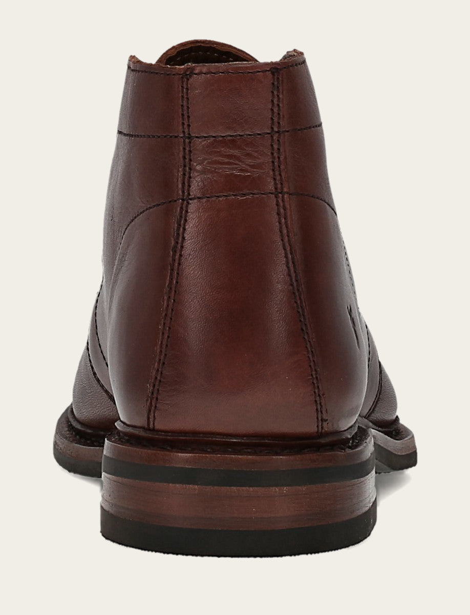 Frye Men’s Brown Oiled Leather Paul Chukka Boots Brown