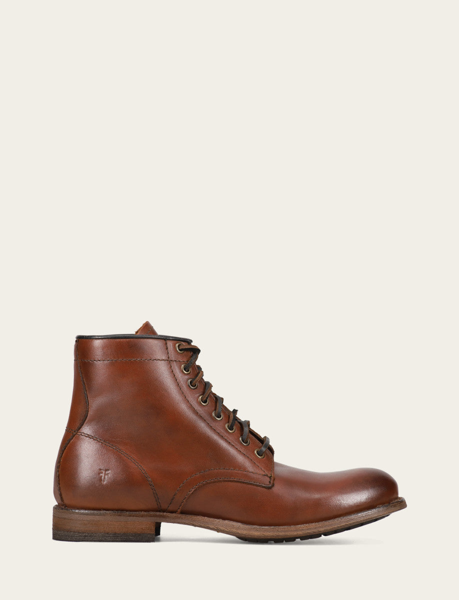 Frye Men's Cognac Tyler Flex Lace Up Boots Cognac