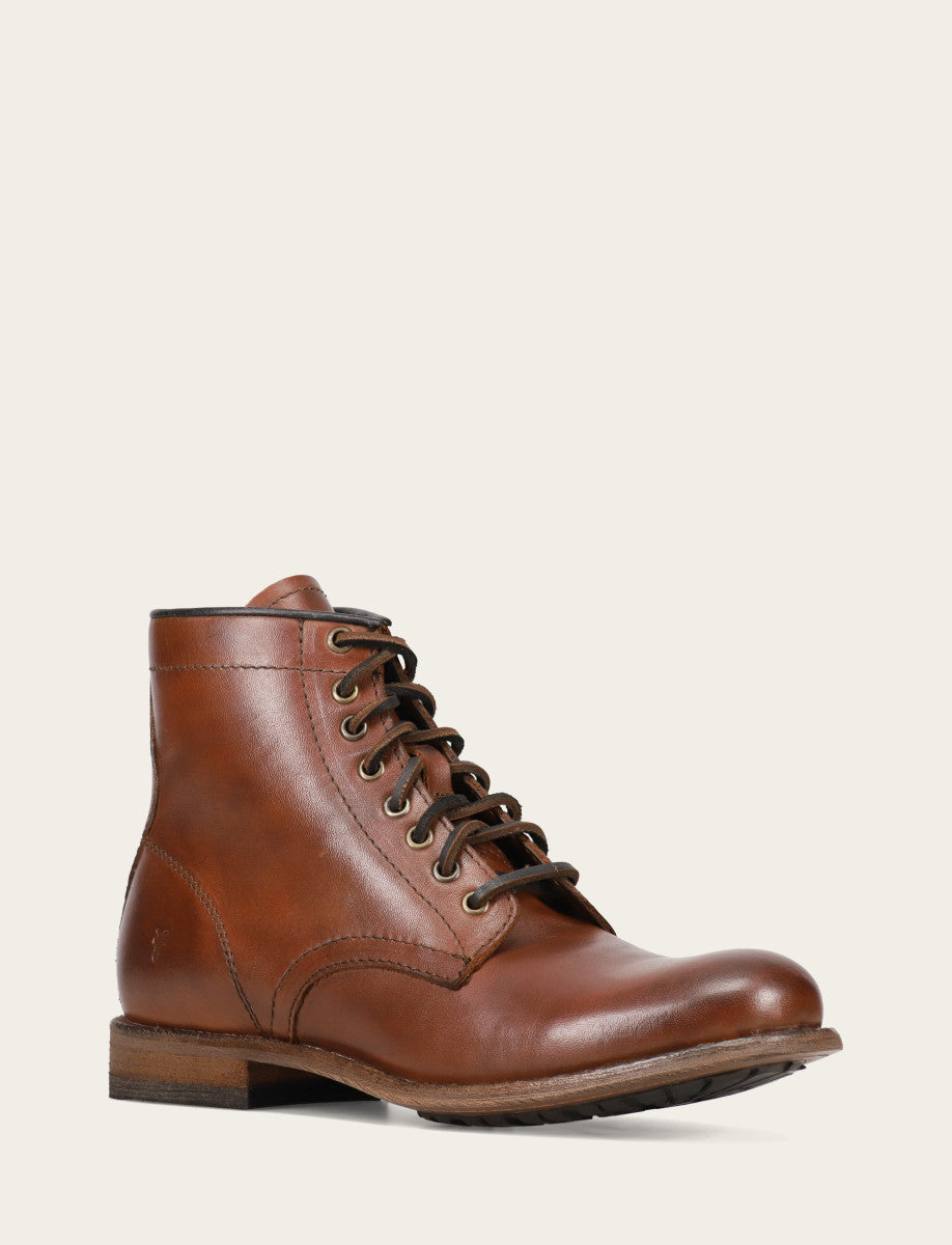 Frye Men's Cognac Tyler Flex Lace Up Boots Cognac
