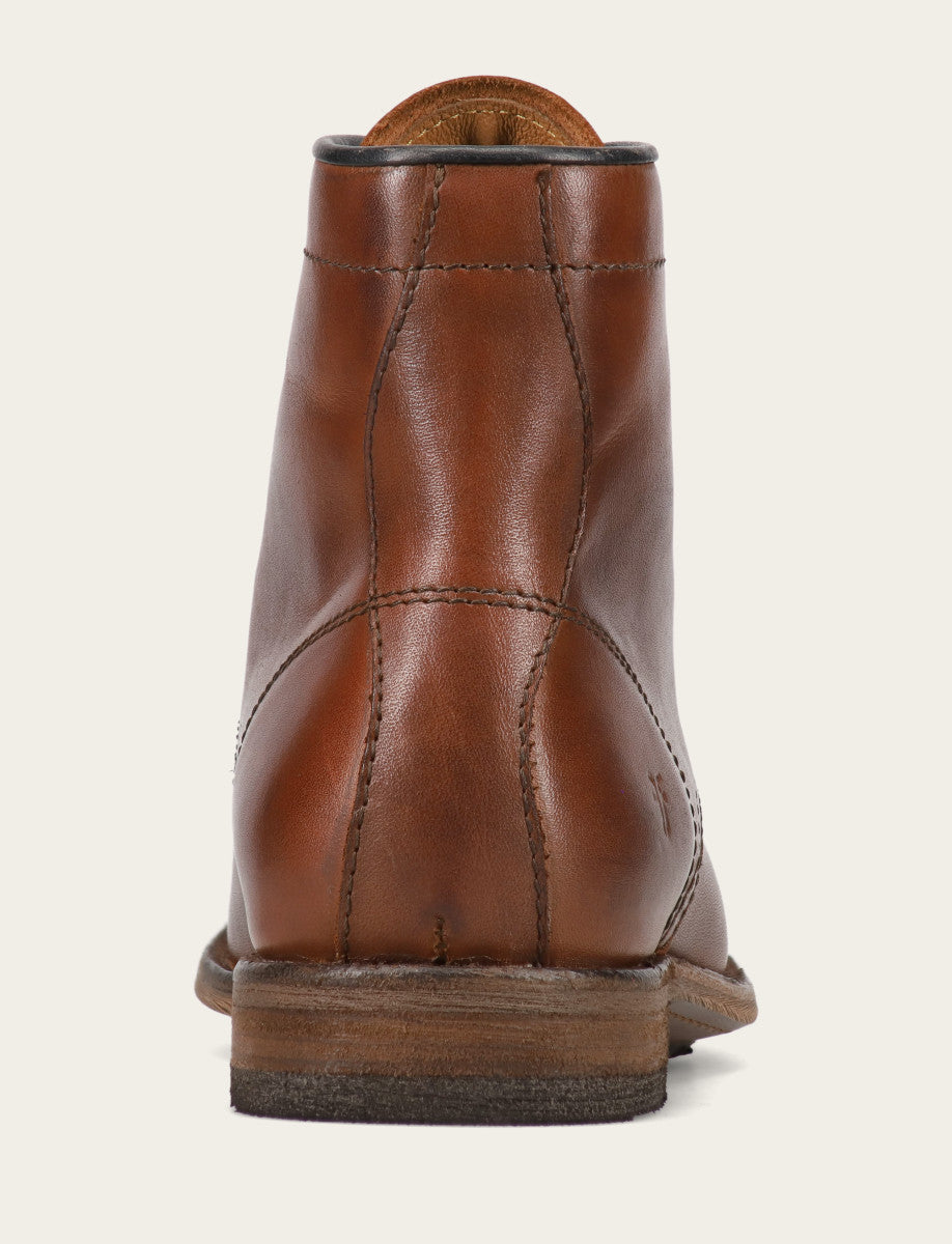 Frye Men's Cognac Tyler Flex Lace Up Boots Cognac