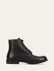 Frye Men's Antiqued Black Tyler Flex Lace Up Boots Antiqued Black