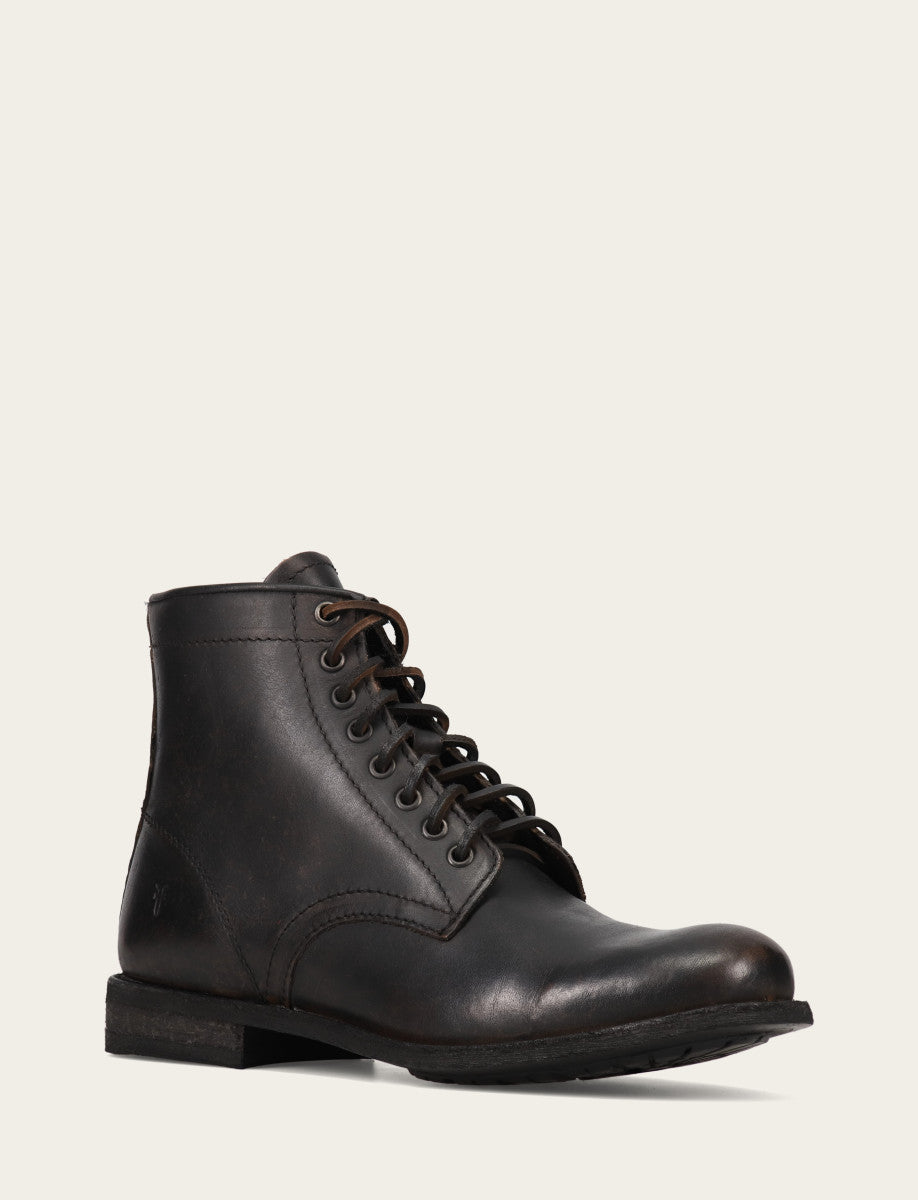 Frye Men's Antiqued Black Tyler Flex Lace Up Boots Antiqued Black