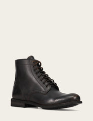 Frye Men's Antiqued Black Tyler Flex Lace Up Boots Antiqued Black