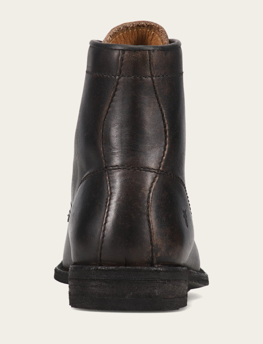 Frye Men's Antiqued Black Tyler Flex Lace Up Boots Antiqued Black