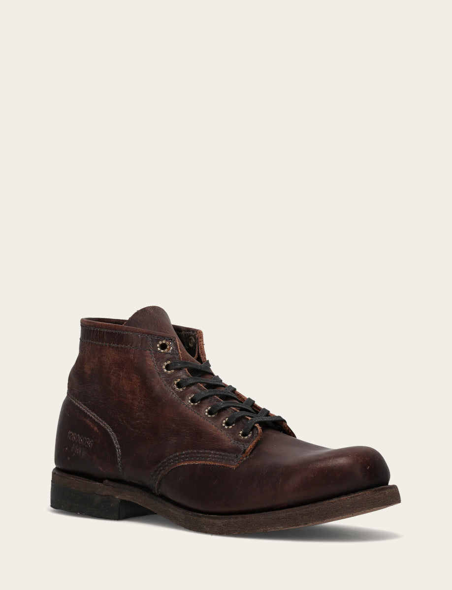 Frye Men's Dark Brown Prison Boots Dark Brown