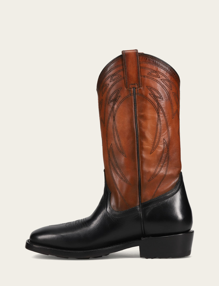 Frye Men's Black Nash Deco Stitch Pull On Boots Black