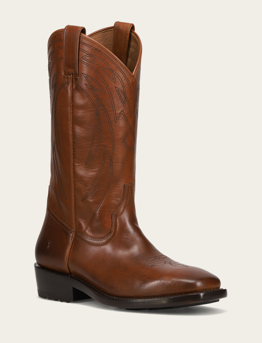 Frye Men's Caramel Nash Deco Stitch Pull On Boots Caramel
