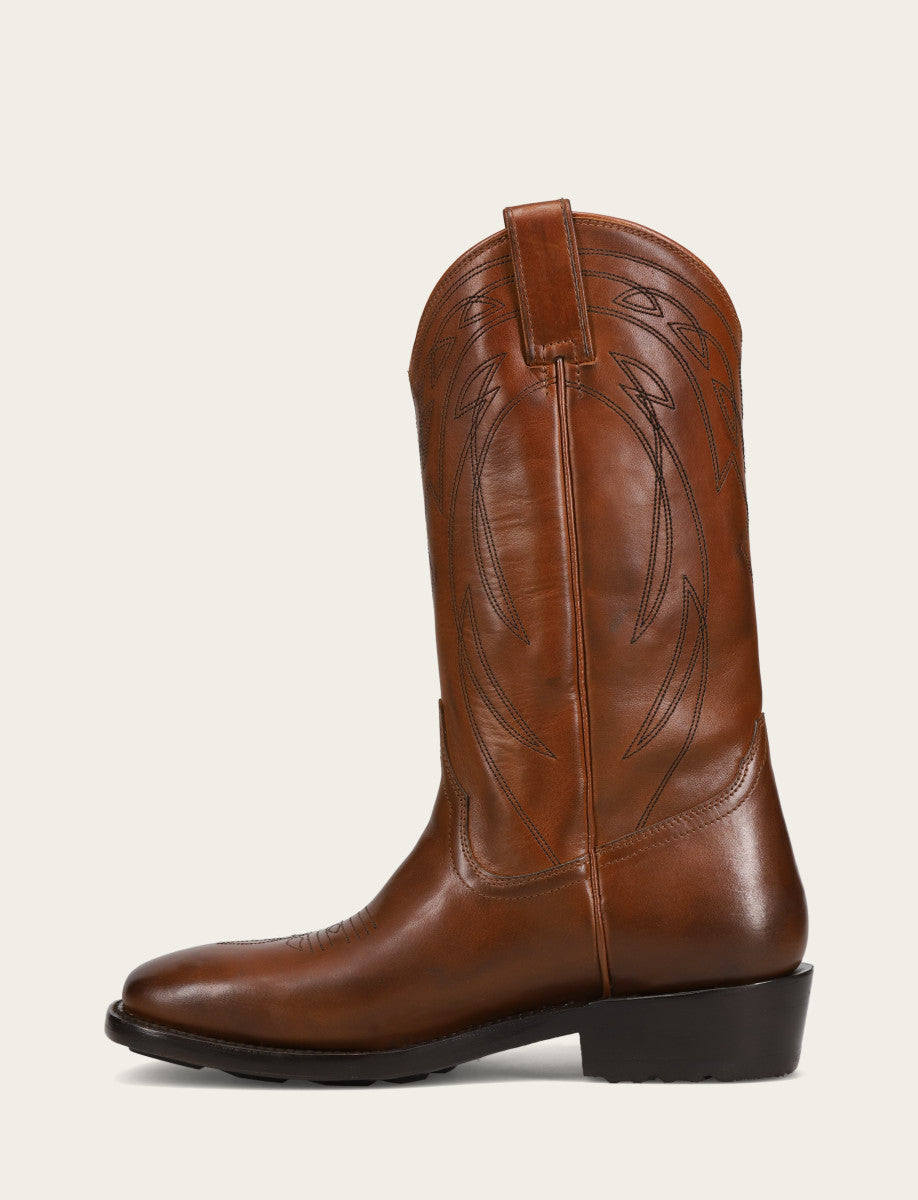 Frye Men's Caramel Nash Deco Stitch Pull On Boots Caramel