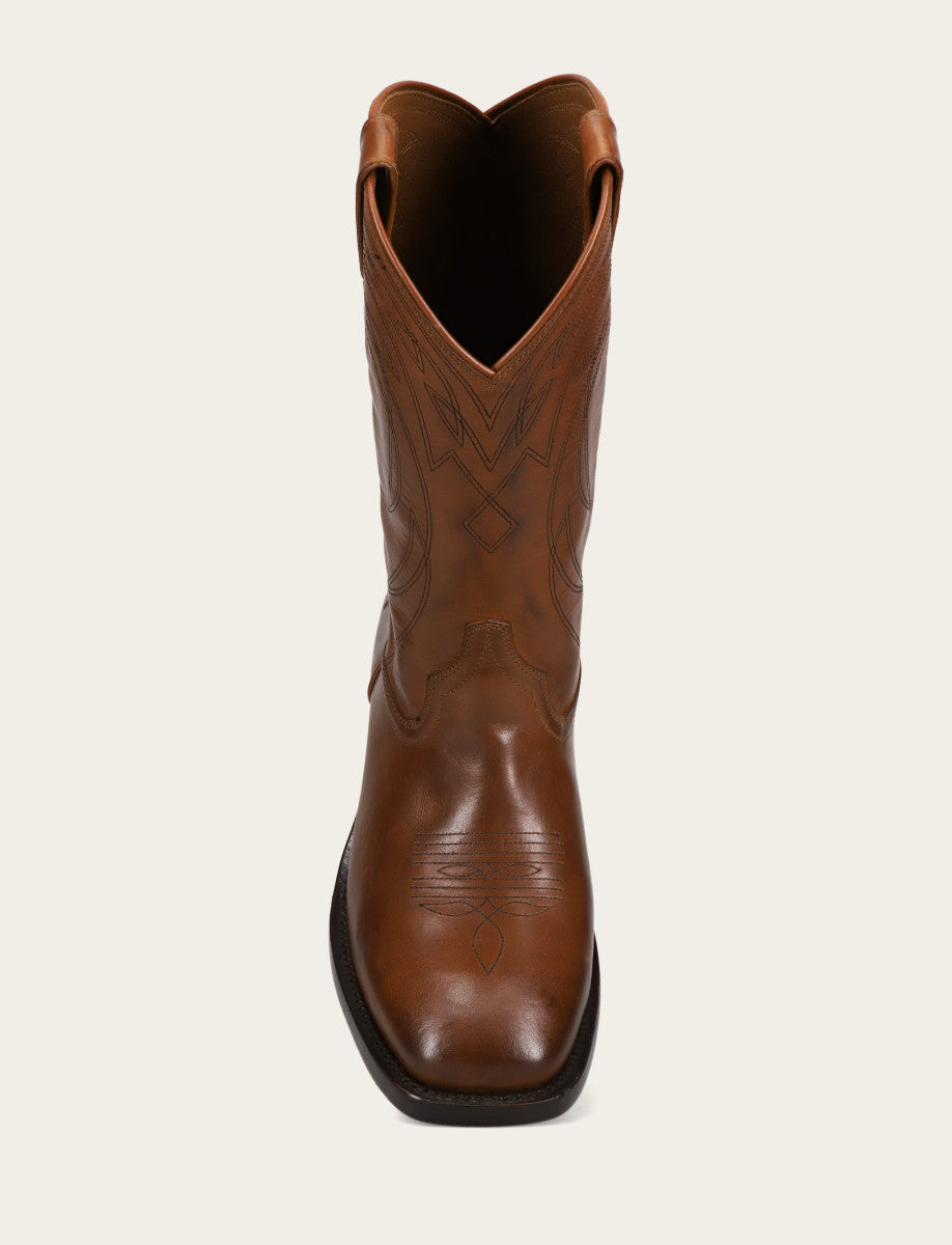 Frye Men's Caramel Nash Deco Stitch Pull On Boots Caramel