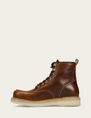 Frye Men's Saddle Hudson Workboot Wedge Lace Ups Saddle