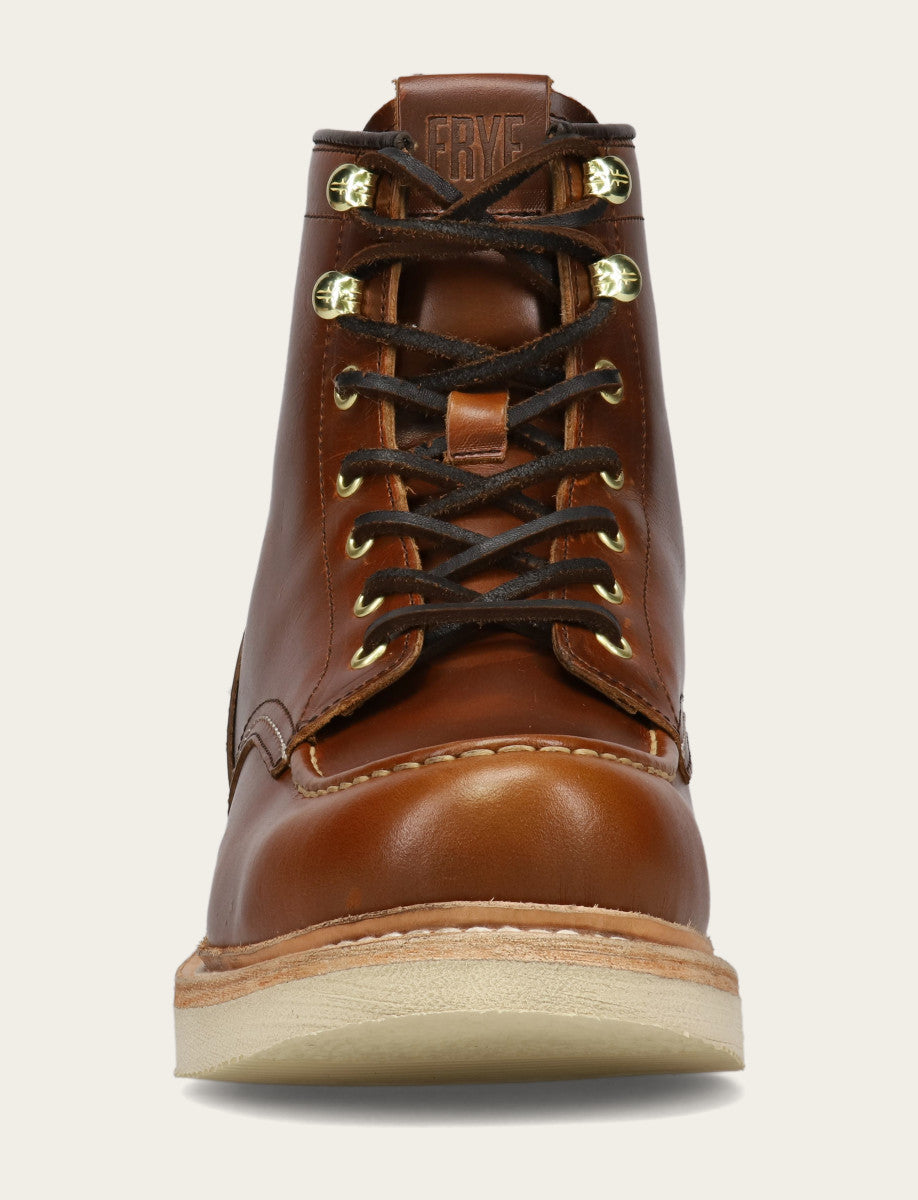 Frye Men's Saddle Hudson Workboot Wedge Lace Ups Saddle