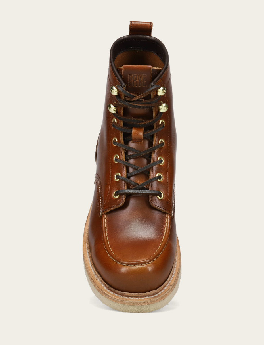 Frye Men's Saddle Hudson Workboot Wedge Lace Ups Saddle
